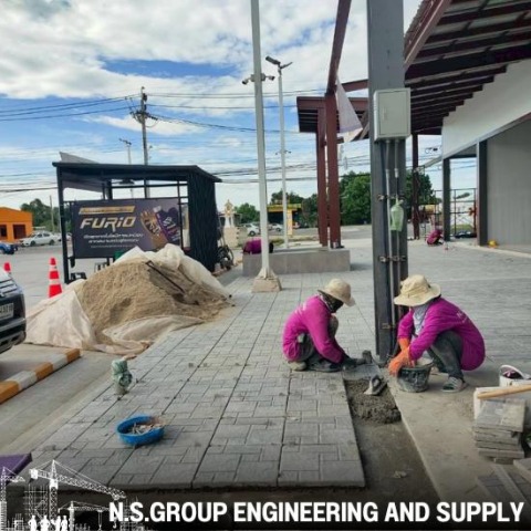 สร้างปั๊มน้ำมันพร้อมศูนย์บริการรถยนต์